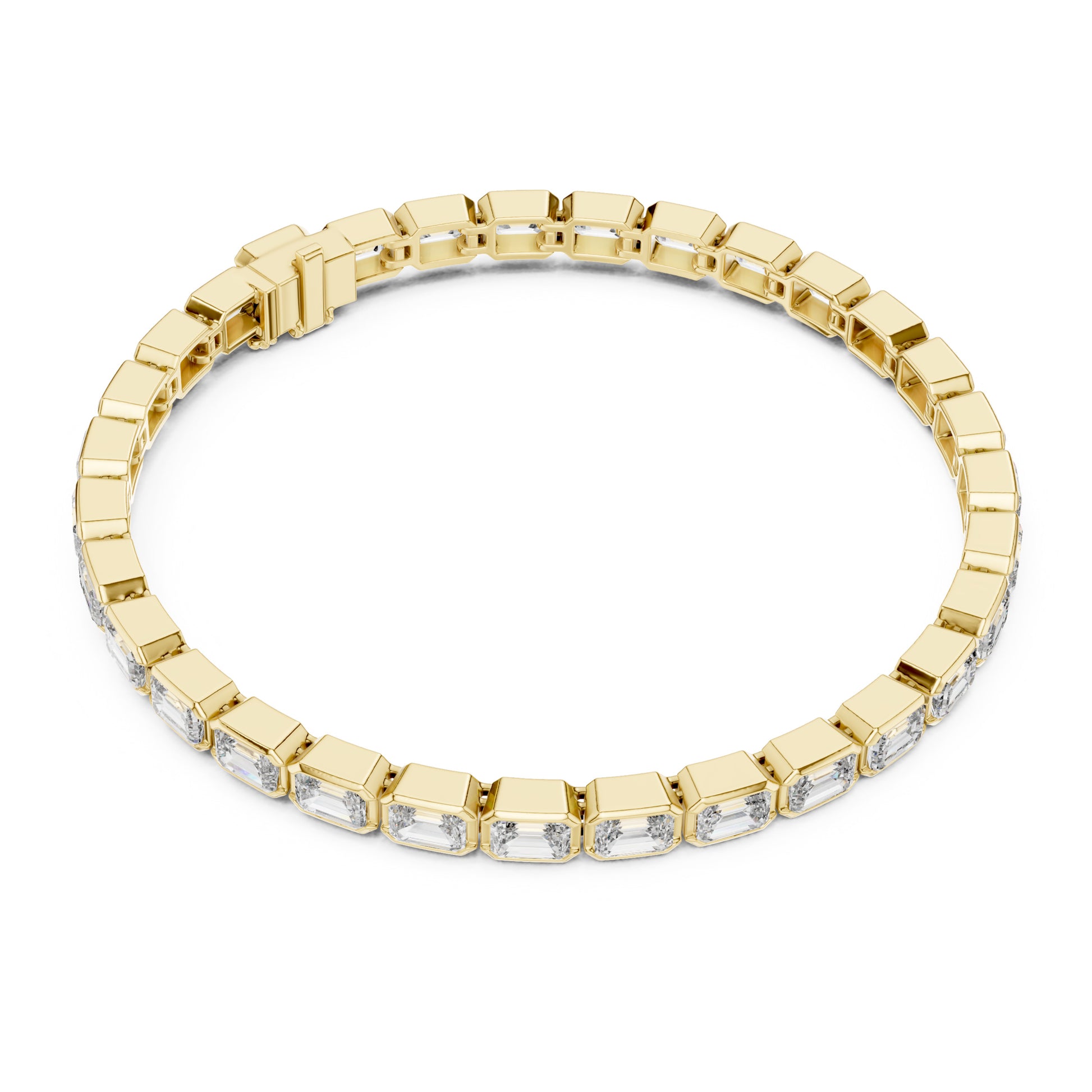 Isla 10 Carat Emerald Lab Grown Diamond Emerald Cut Tennis Bracelet