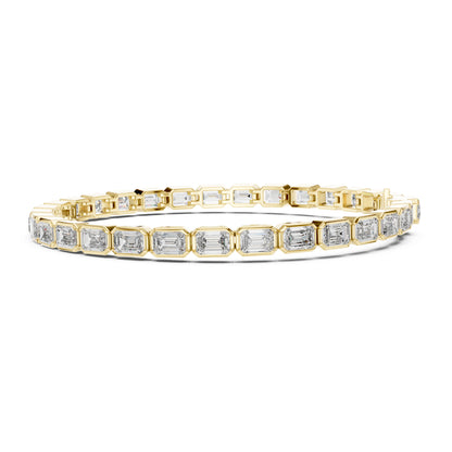 Isla 10 Carat Emerald Lab Grown Diamond Emerald Cut Tennis Bracelet