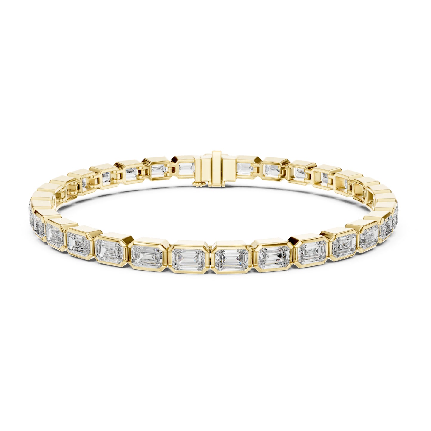 Isla 10 Carat Emerald Lab Grown Diamond Emerald Cut Tennis Bracelet
