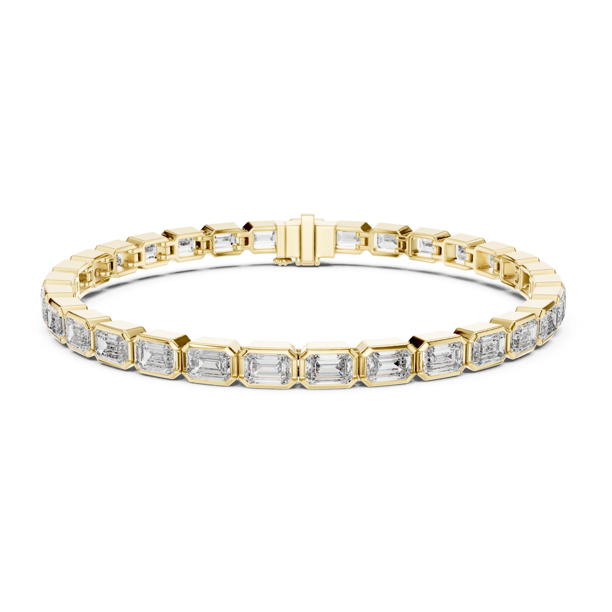 Isla 10 Carat Emerald Lab Grown Diamond Emerald Cut Tennis Bracelet