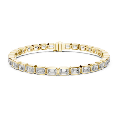 Isla 10 Carat Emerald Lab Grown Diamond Emerald Cut Tennis Bracelet