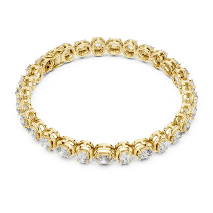 Aurora 7 Carat Cushion Lab Grown Diamond Bezel Tennis Bracelet