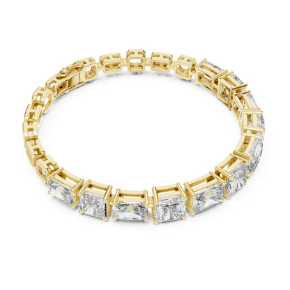 Vera 12 Carat Radiant Lab Grown Diamond Emerald Cut Tennis Bracelet