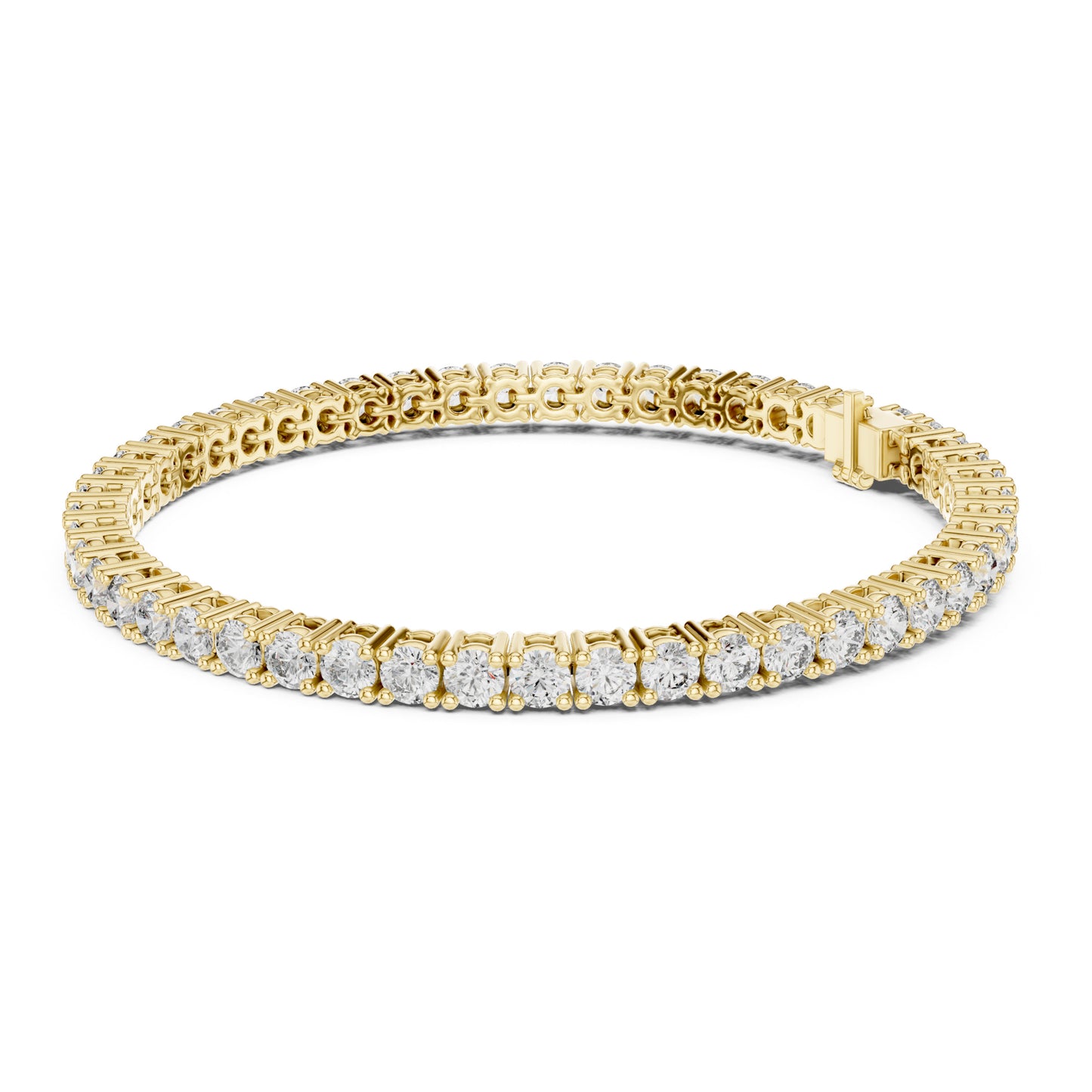 Aurora 7 Carat Round Lab Grown Diamond Slim Tennis Bracelet