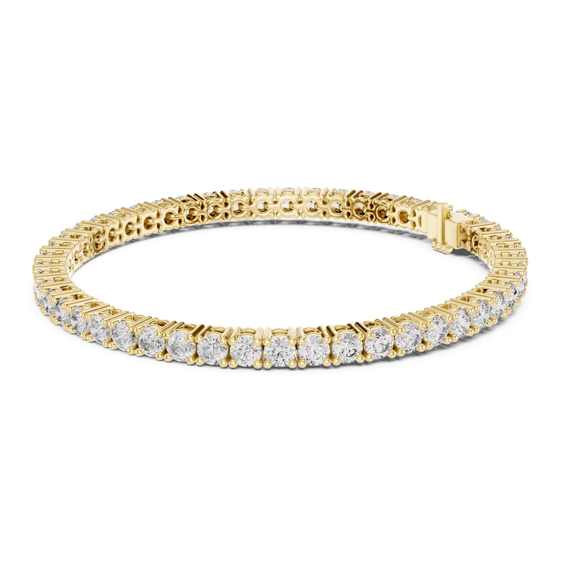 Aurora 7 Carat Round Lab Grown Diamond Slim Tennis Bracelet