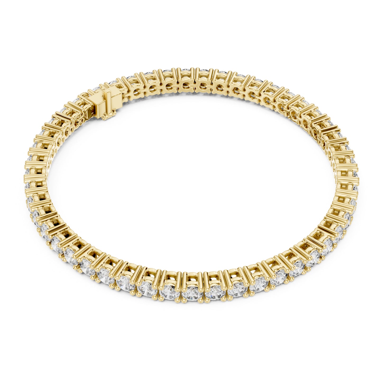 Aurora 7 Carat Round Lab Grown Diamond Slim Tennis Bracelet
