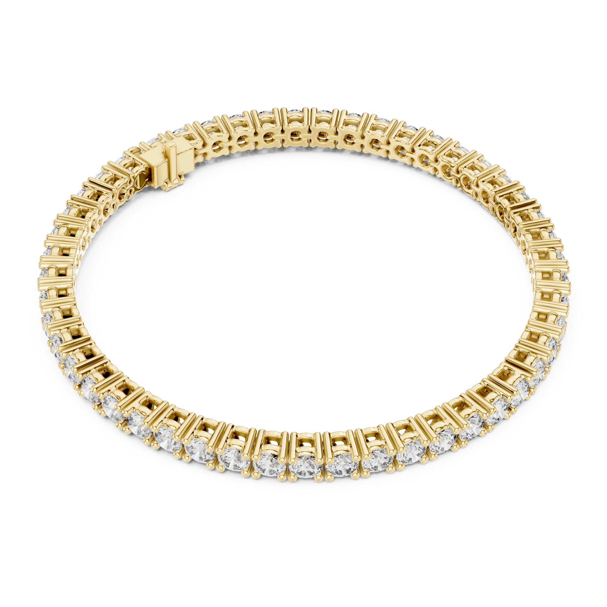 Aurora 7 Carat Round Lab Grown Diamond Slim Tennis Bracelet