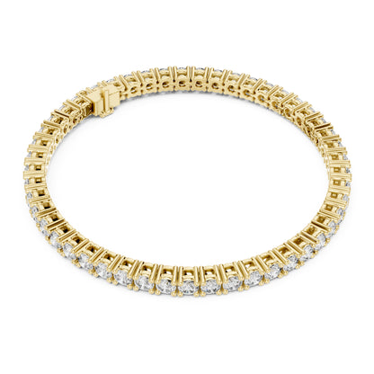 Aurora 7 Carat Round Lab Grown Diamond Slim Tennis Bracelet