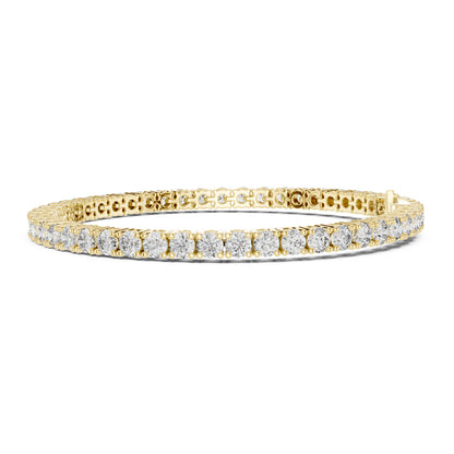 Aurora 7 Carat Round Lab Grown Diamond Slim Tennis Bracelet