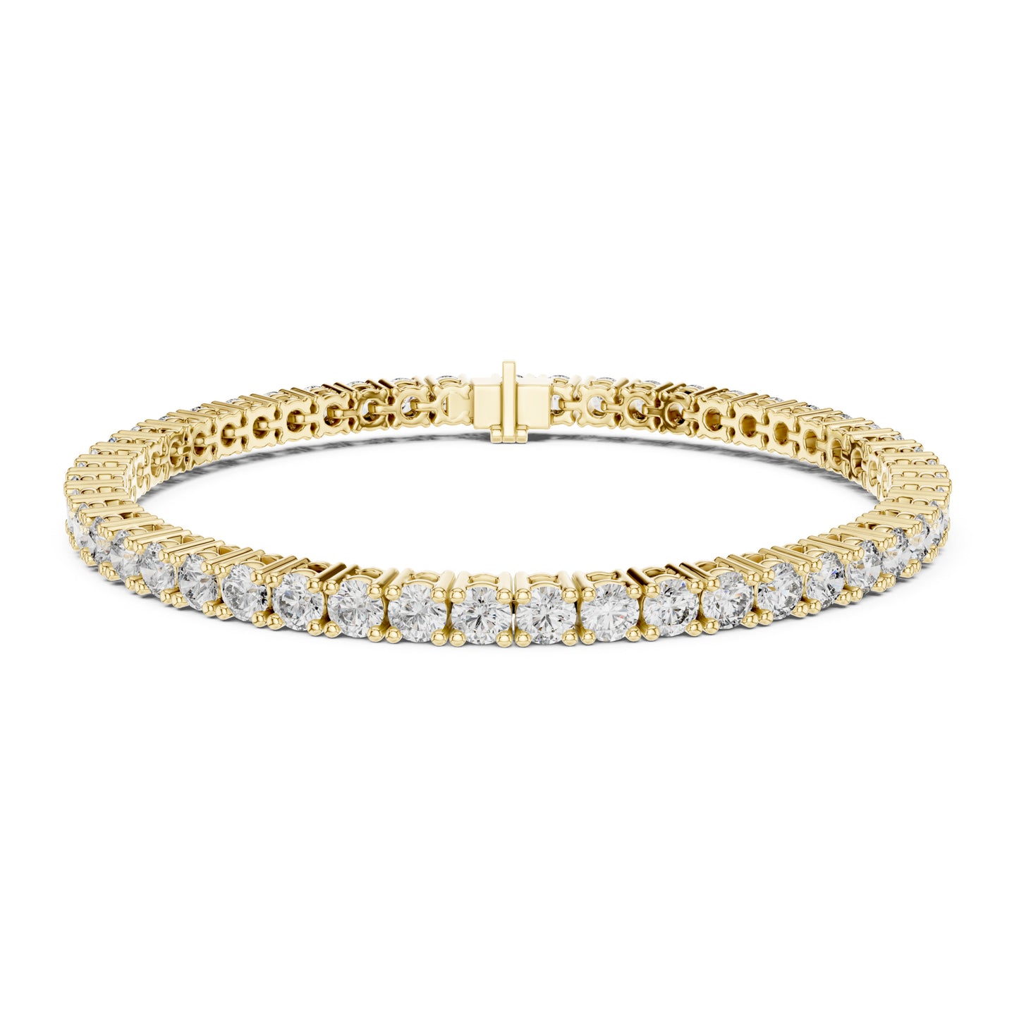 Aurora 7 Carat Round Lab Grown Diamond Slim Tennis Bracelet