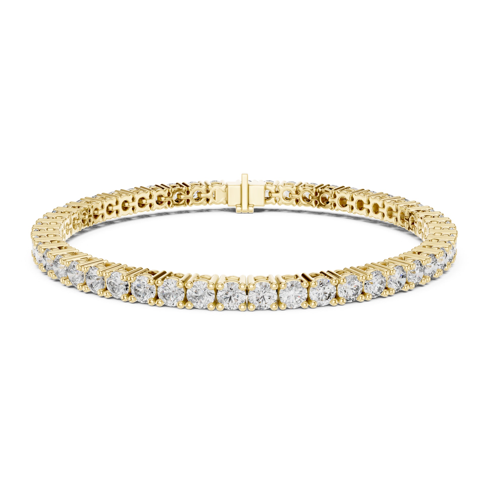Aurora 7 Carat Round Lab Grown Diamond Slim Tennis Bracelet