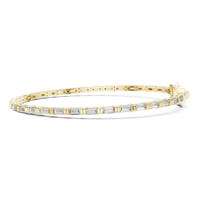 Vera 4 Carat Baguette Lab Grown Diamond Tennis Bracelet