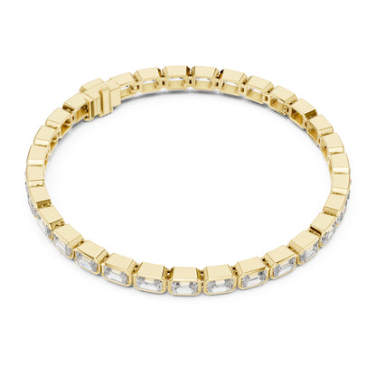 Isla 10 Carat Emerald Lab Grown Diamond Bezel Tennis Bracelet