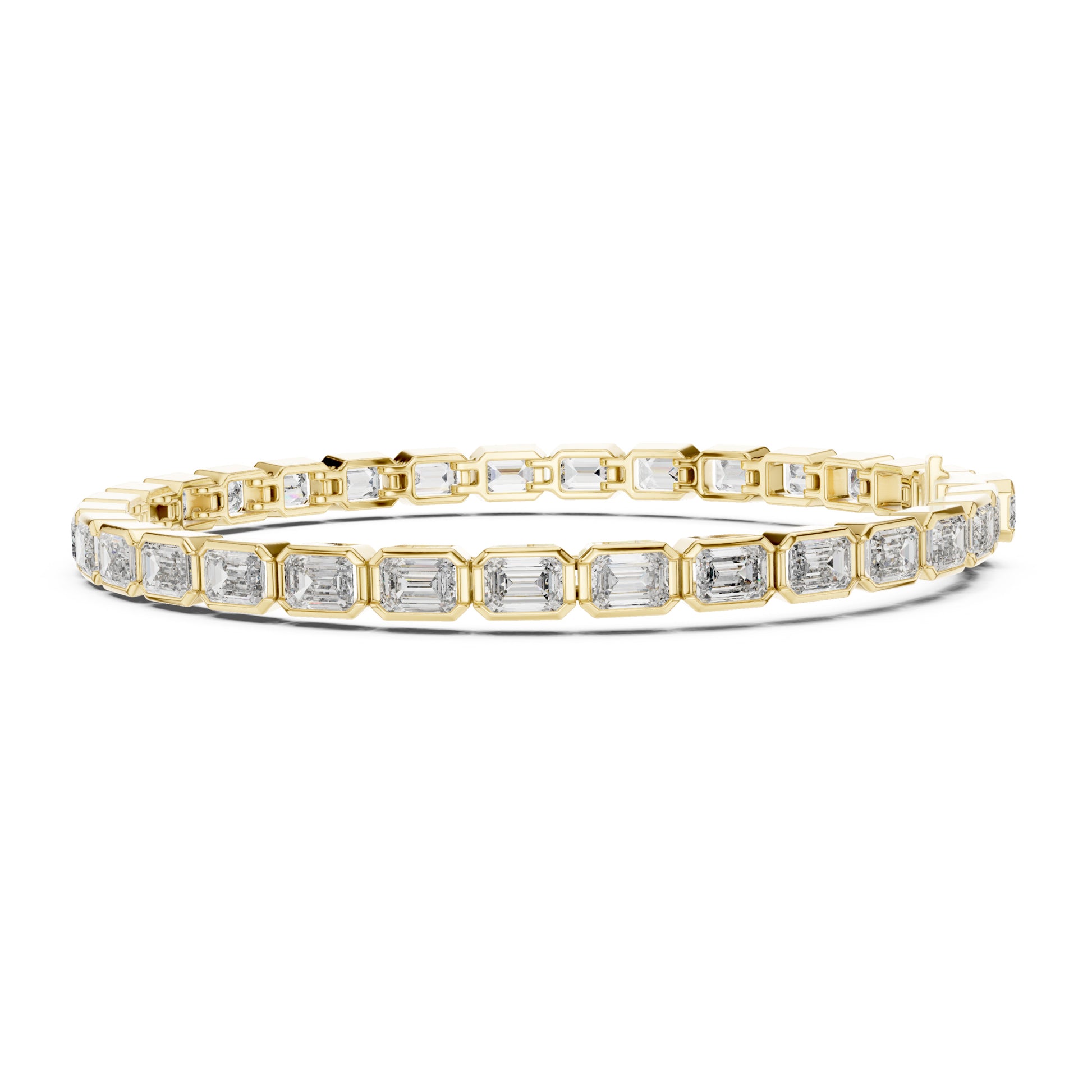 Isla 10 Carat Emerald Lab Grown Diamond Bezel Tennis Bracelet