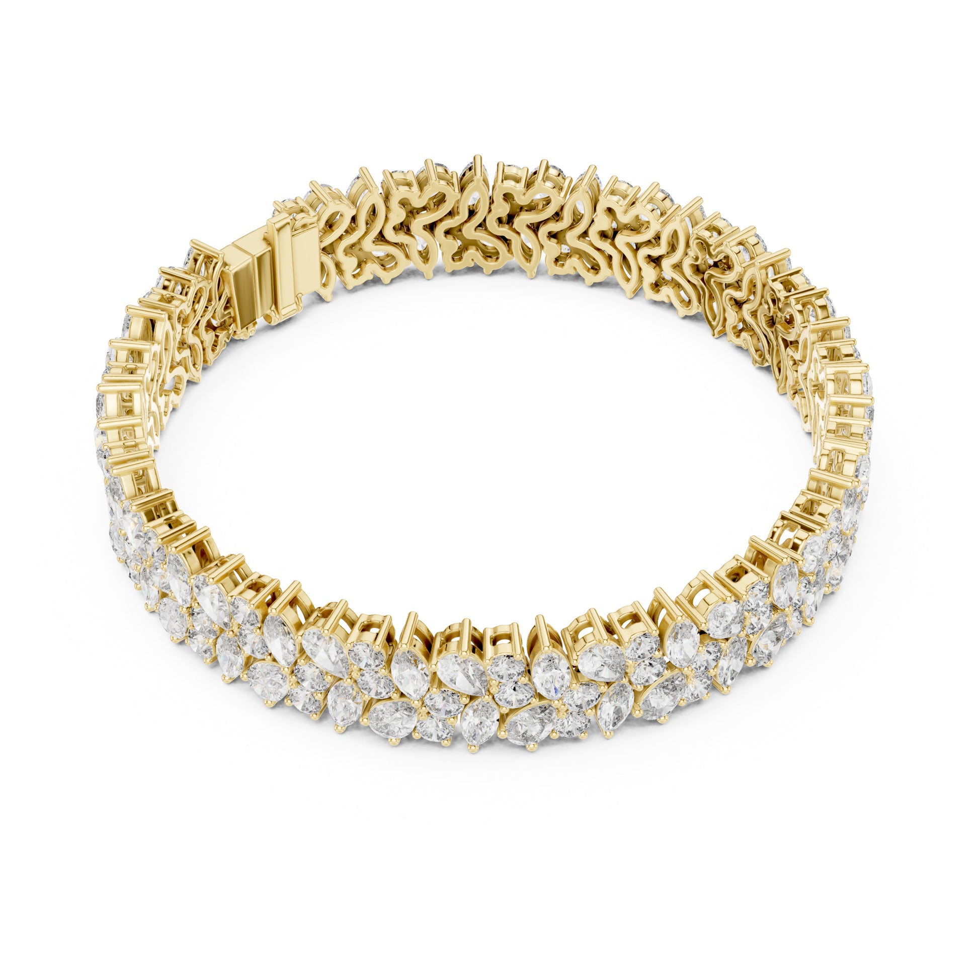 Aurora 15 Carat Pear Lab Grown Diamond Marquise Tennis Bracelet