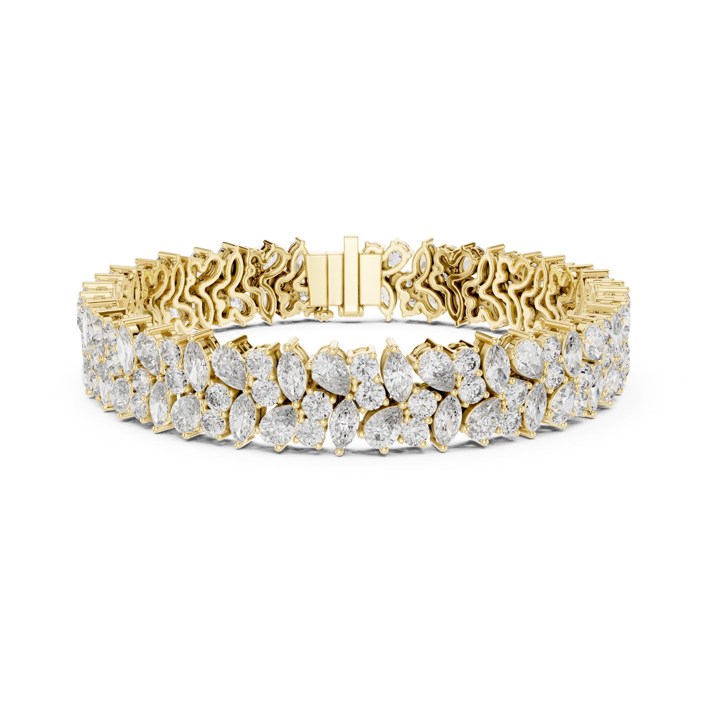 Aurora 15 Carat Pear Lab Grown Diamond Marquise Tennis Bracelet
