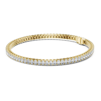 Aurora 12 Carat Oval Lab Grown Diamond Tennis Bracelet