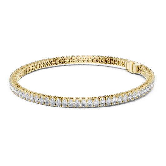 Aurora 12 Carat Oval Lab Grown Diamond Tennis Bracelet