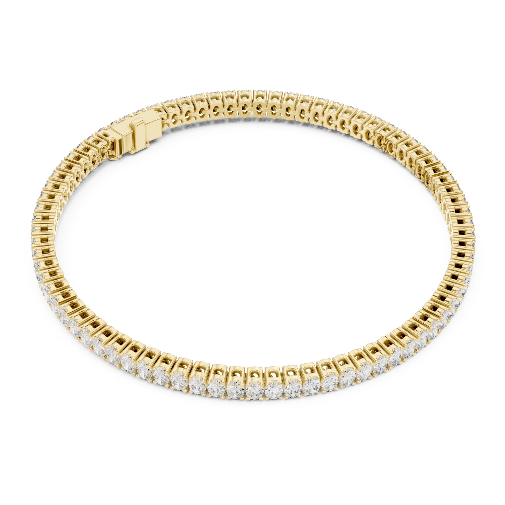 Aurora 12 Carat Oval Lab Grown Diamond Tennis Bracelet
