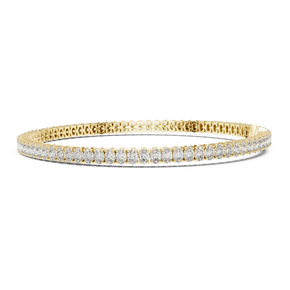 Aurora 12 Carat Oval Lab Grown Diamond Tennis Bracelet