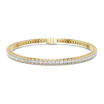 Aurora 12 Carat Oval Lab Grown Diamond Tennis Bracelet