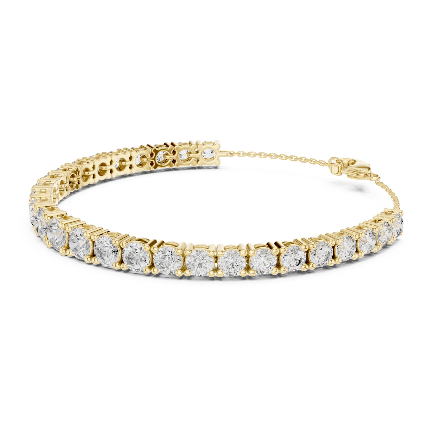 Aurora 8 Carat Round Lab Grown Diamond Graduated Tennis Bracelet