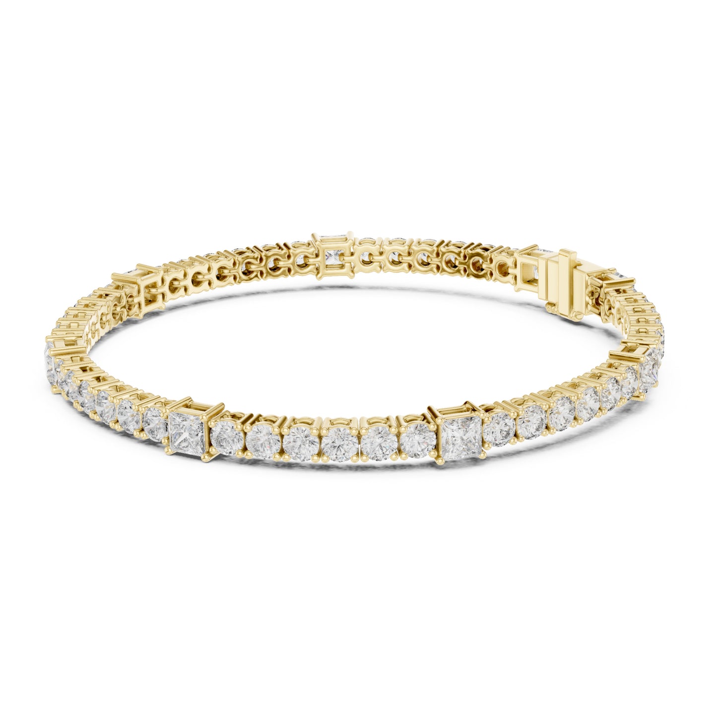 Aurora 7 Carat Princess Lab Grown Diamond Tennis Bracelet