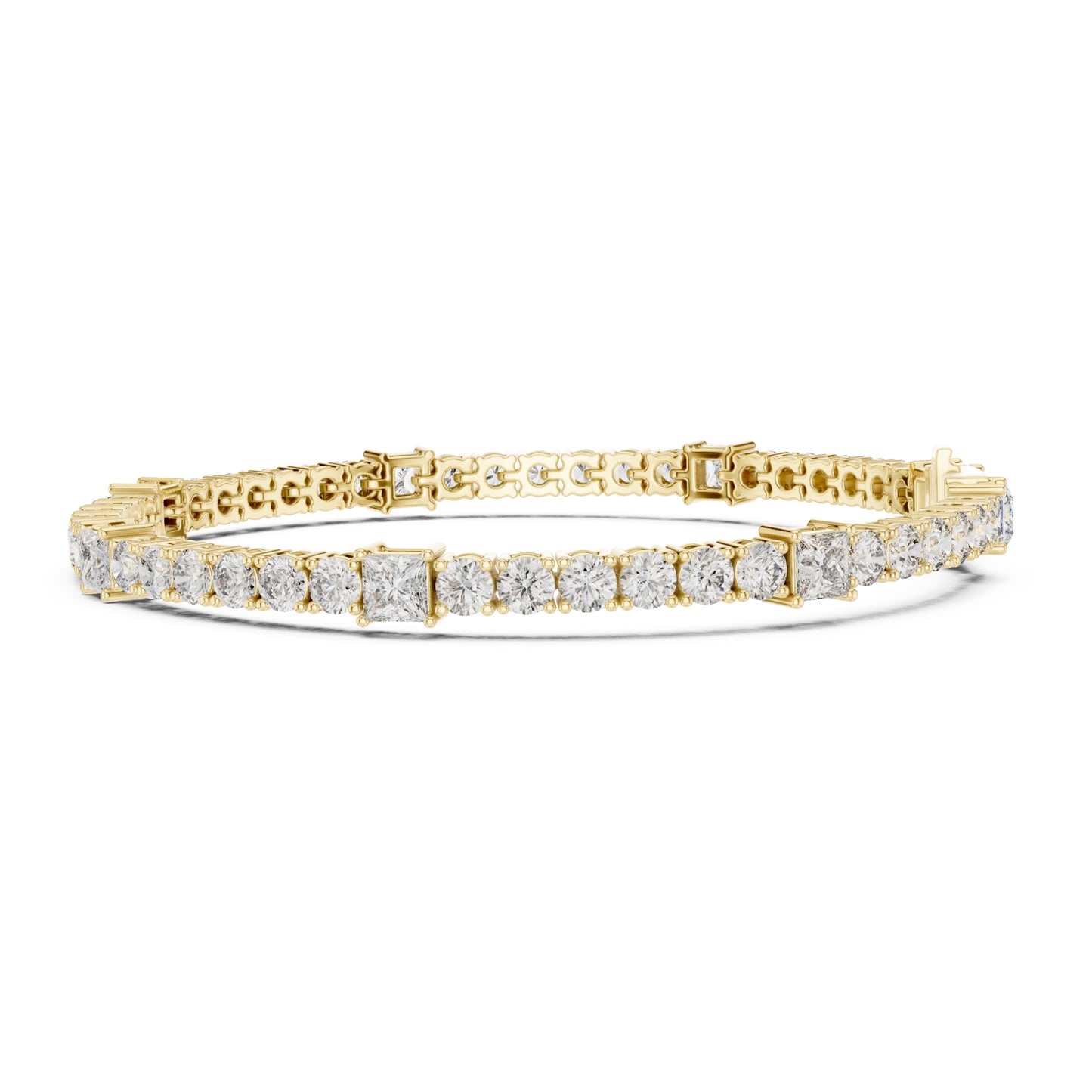 Aurora 7 Carat Princess Lab Grown Diamond Tennis Bracelet