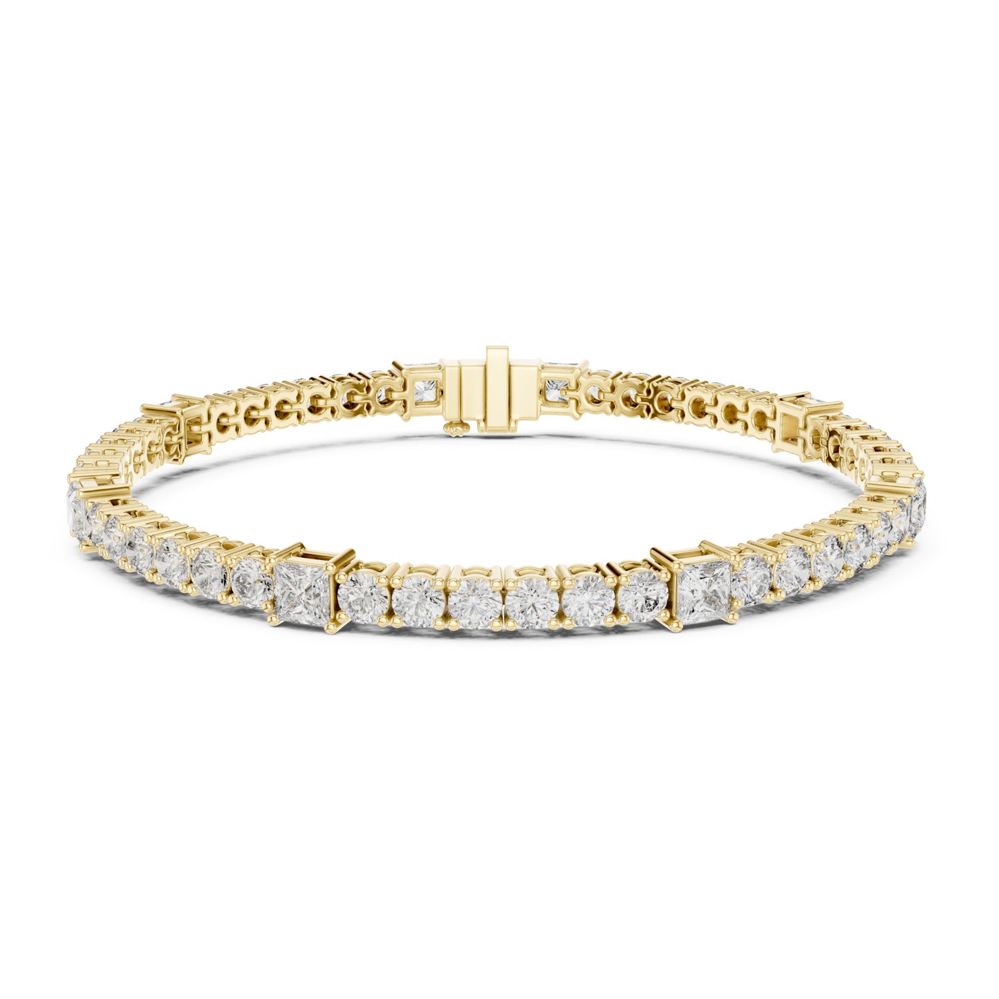 Aurora 7 Carat Princess Lab Grown Diamond Tennis Bracelet