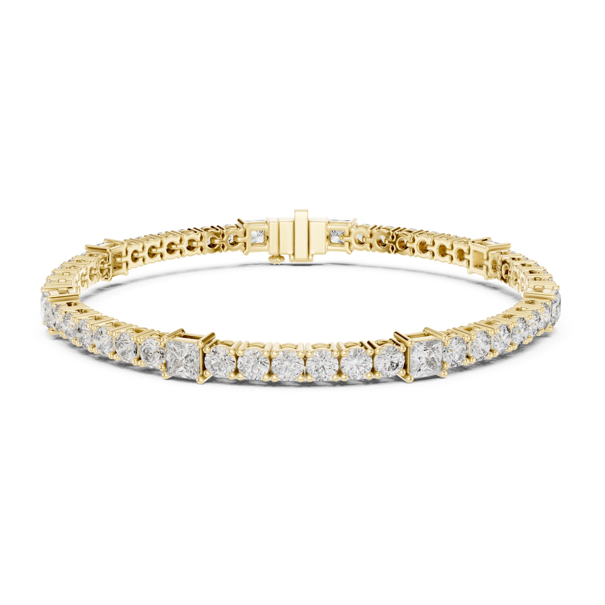 Aurora 7 Carat Princess Lab Grown Diamond Tennis Bracelet
