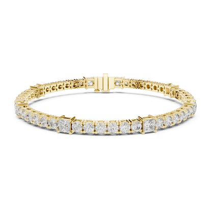 Aurora 7 Carat Princess Lab Grown Diamond Tennis Bracelet