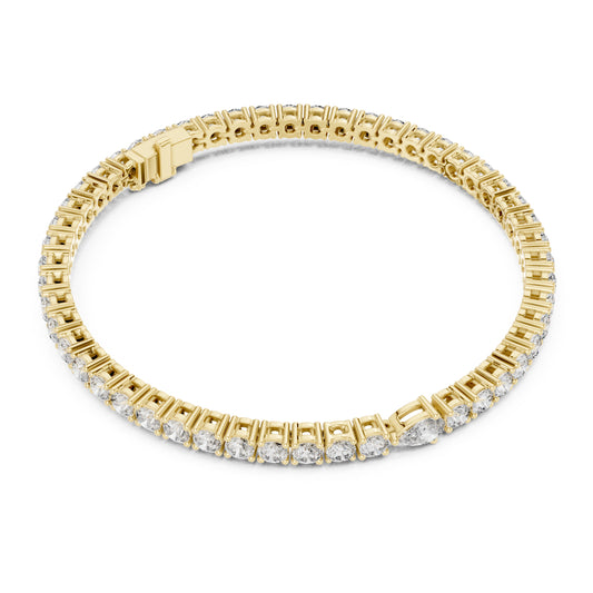 Aurora 6 Carat Pear Lab Grown Diamond Tennis Bracelet