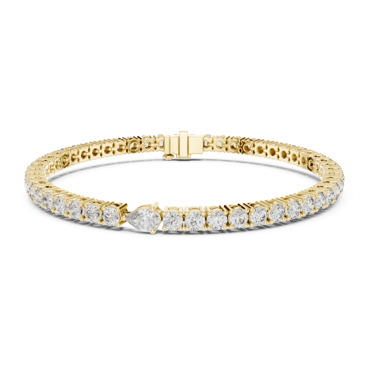 Aurora 6 Carat Pear Lab Grown Diamond Tennis Bracelet
