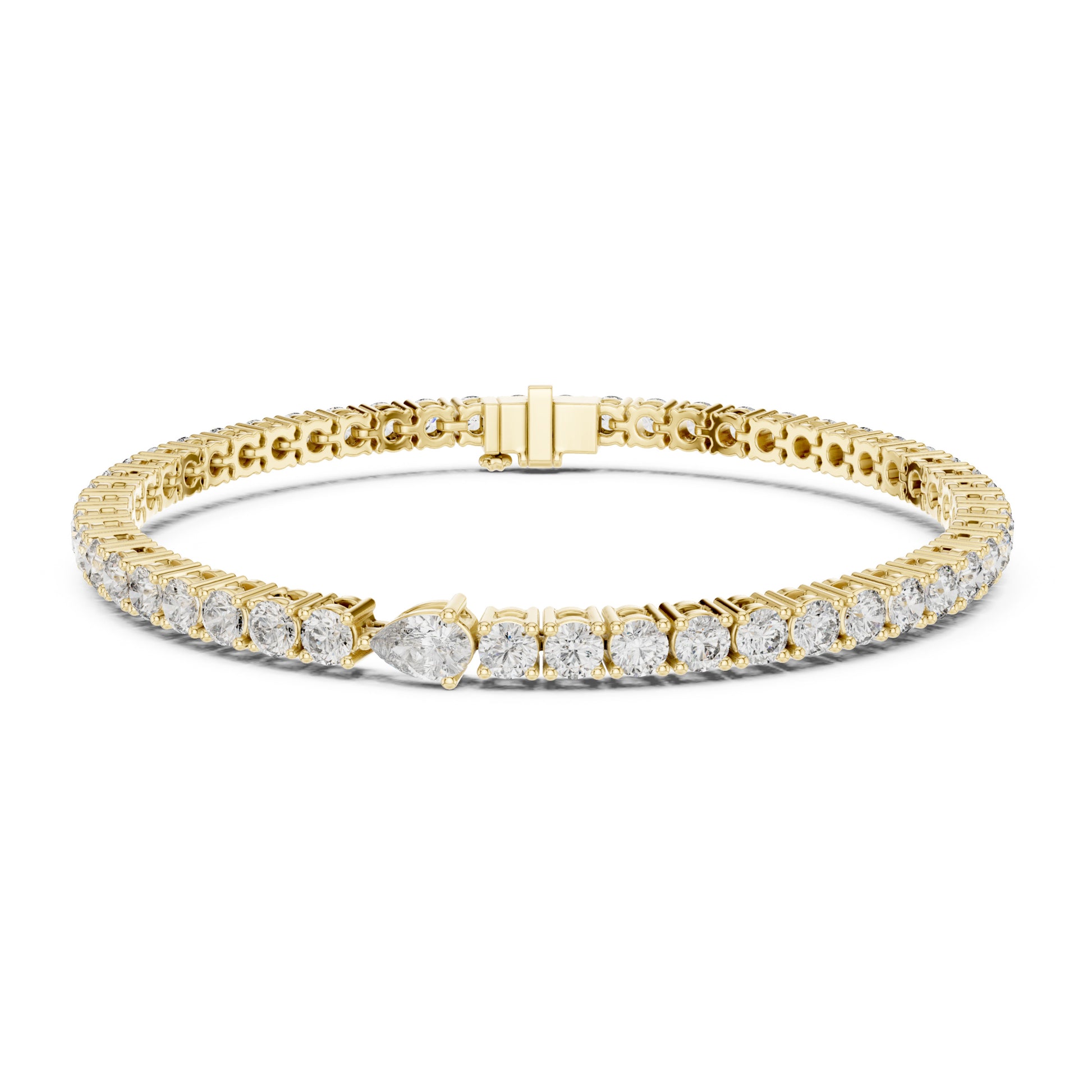 Aurora 6 Carat Pear Lab Grown Diamond Tennis Bracelet