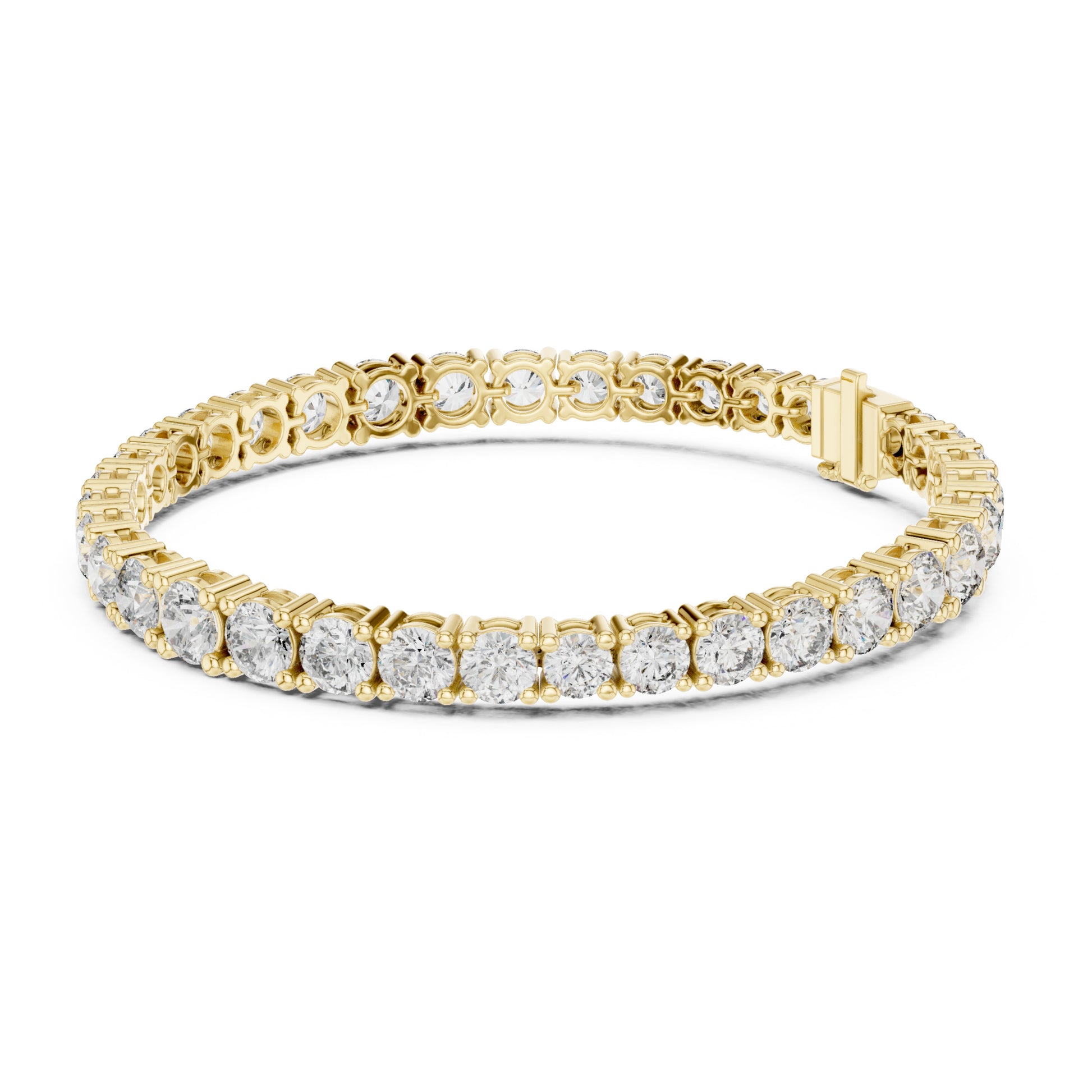 Aurora 12 Carat Round Lab Grown Diamond Collet Tennis Bracelet