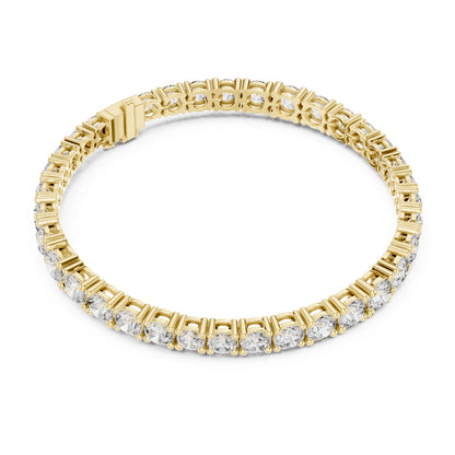Aurora 12 Carat Round Lab Grown Diamond Collet Tennis Bracelet