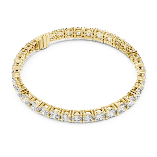 Aurora 12 Carat Round Lab Grown Diamond Collet Tennis Bracelet