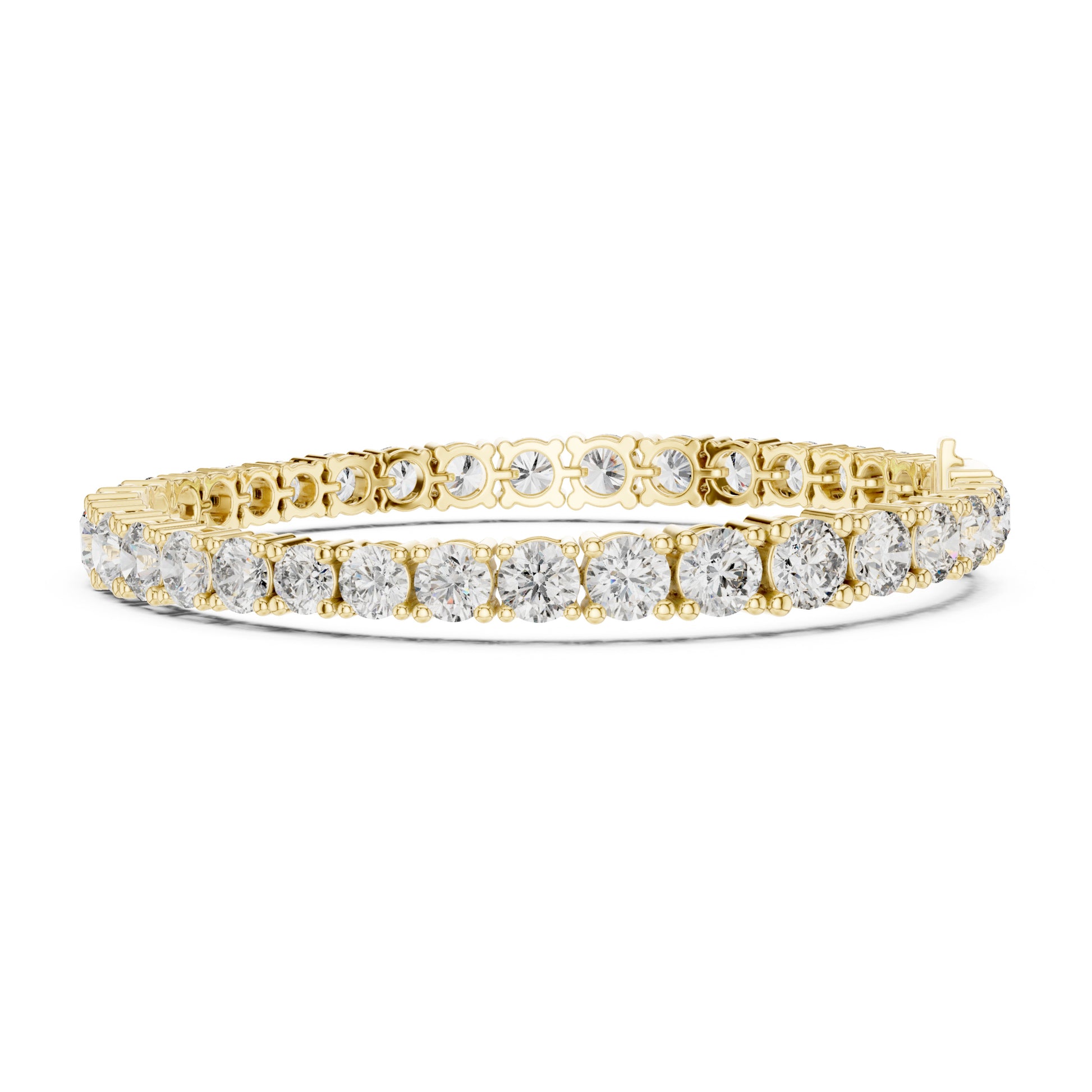 Aurora 12 Carat Round Lab Grown Diamond Collet Tennis Bracelet