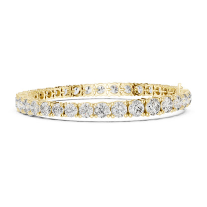 Aurora 12 Carat Round Lab Grown Diamond Collet Tennis Bracelet