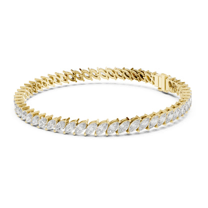 Aurora 9 Carat Marquise Lab Grown Diamond Tennis Bracelet