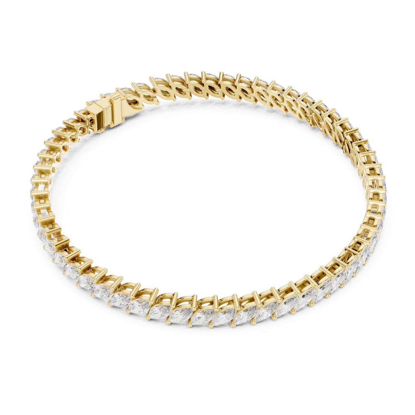 Aurora 9 Carat Marquise Lab Grown Diamond Tennis Bracelet