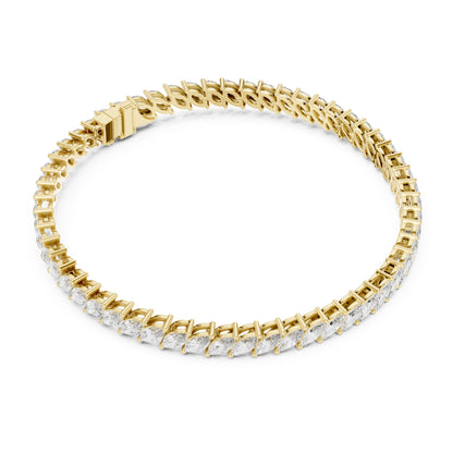 Aurora 9 Carat Marquise Lab Grown Diamond Tennis Bracelet