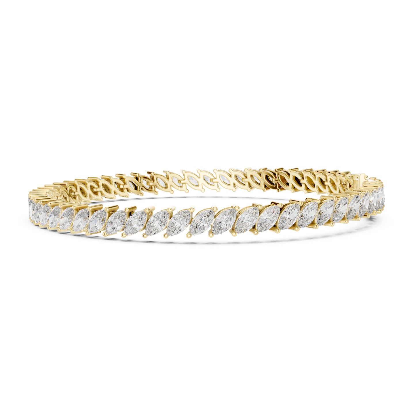 Aurora 9 Carat Marquise Lab Grown Diamond Tennis Bracelet