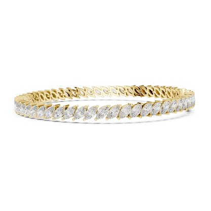 Aurora 9 Carat Marquise Lab Grown Diamond Tennis Bracelet