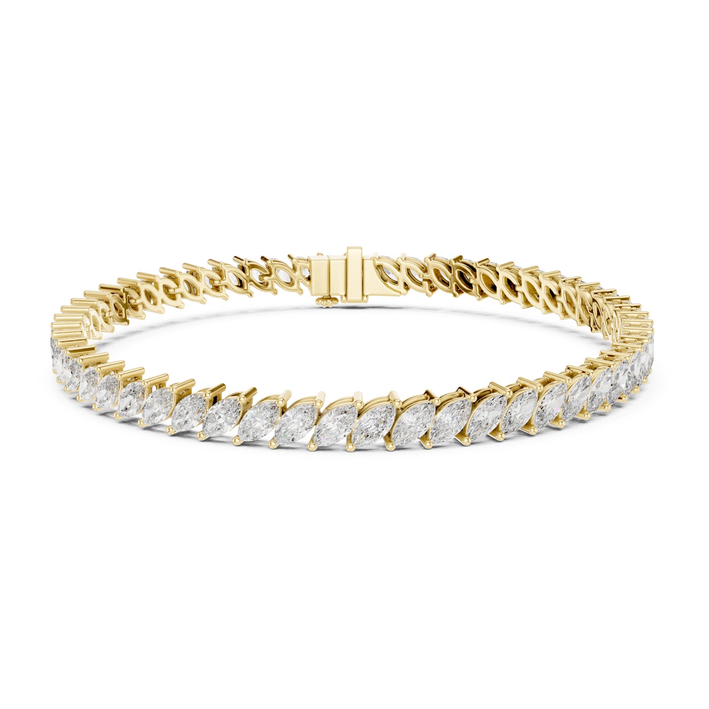Aurora 9 Carat Marquise Lab Grown Diamond Tennis Bracelet