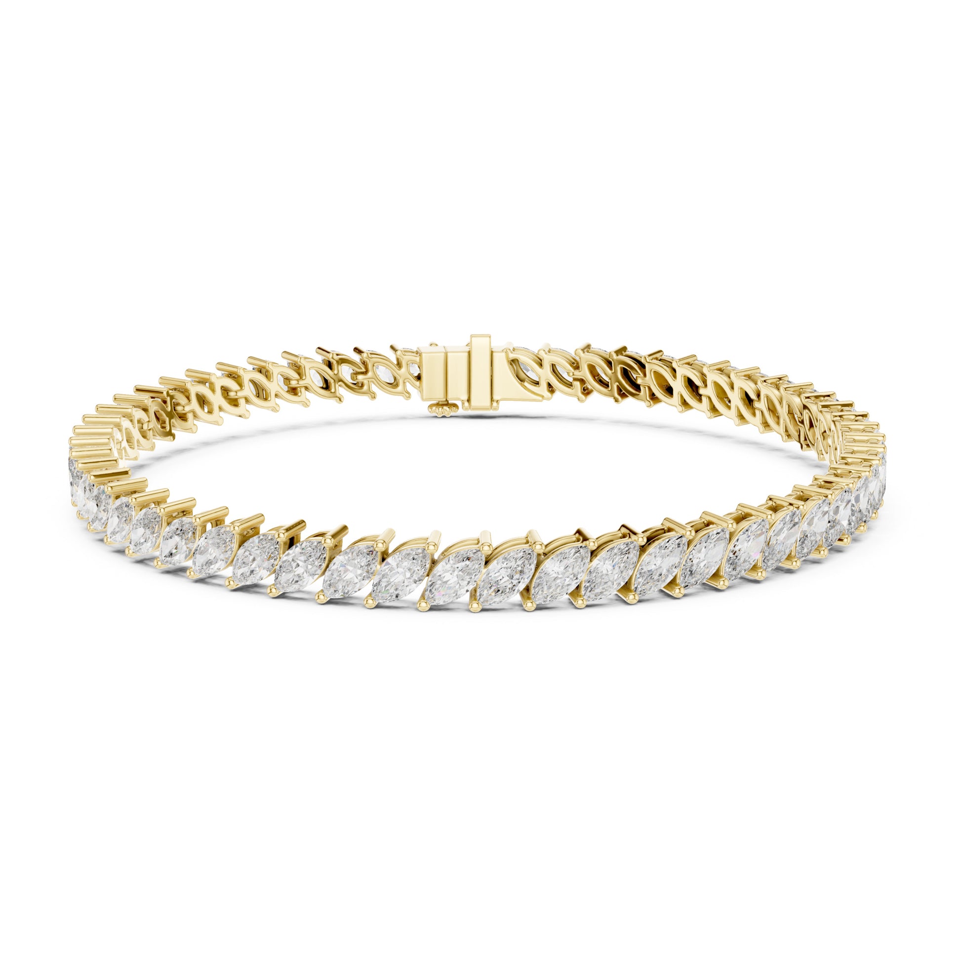 Aurora 9 Carat Marquise Lab Grown Diamond Tennis Bracelet