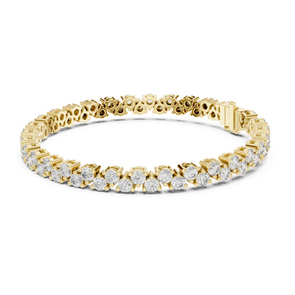 Aurora 6 Carat Round Lab Grown Diamond Collet Tennis Bracelet