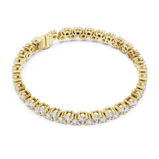 Aurora 6 Carat Round Lab Grown Diamond Collet Tennis Bracelet