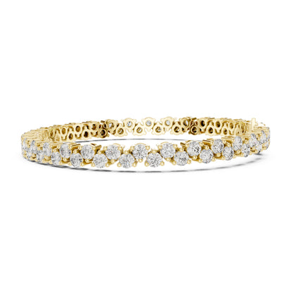 Aurora 6 Carat Round Lab Grown Diamond Collet Tennis Bracelet