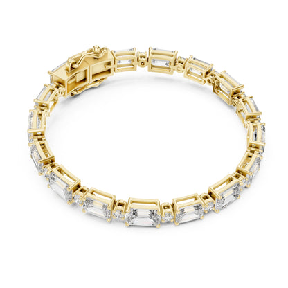 Vera 12 Carat Emerald Lab Grown Diamond Collet Tennis Bracelet